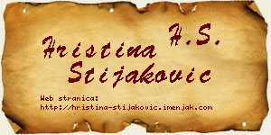 Hristina Stijaković vizit kartica